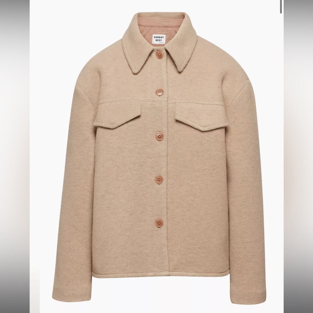 BRAND NEW ARITZIA / SUNDAY BEST INSULATED SHIRT JACKET BEIGE